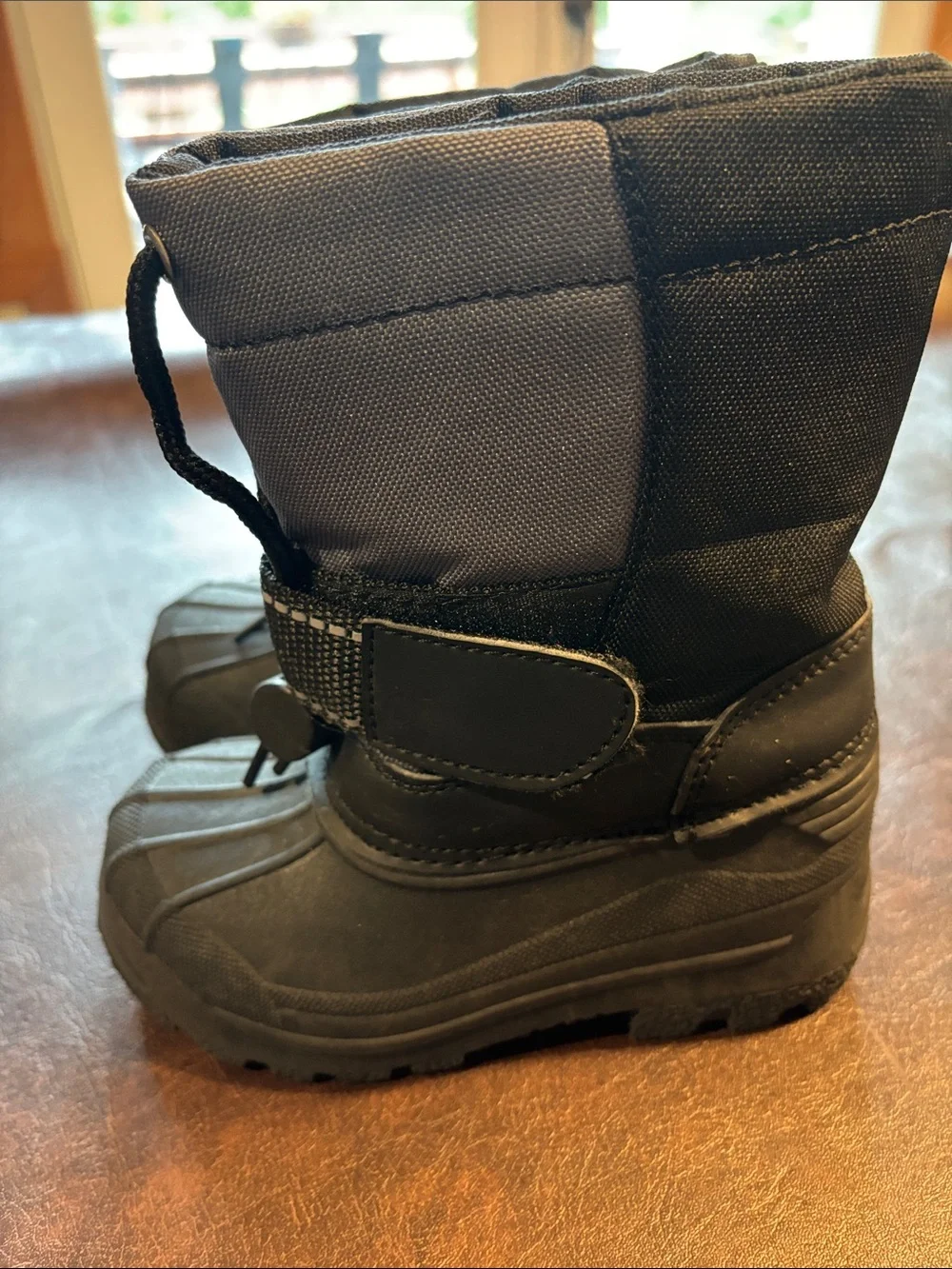 Storm Kidz Black Winter Snow Boots - Insulated Waterproof Boots, size 7